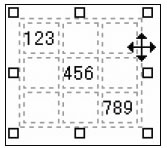 テーブル上でカーソルが変わる 例