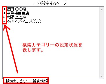 検索結果の表示内容