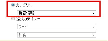カテゴリー指定